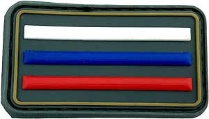 Russia Russian Россия RUS Bars Stripes Flag PVC Airsoft Paintball Morale Patch