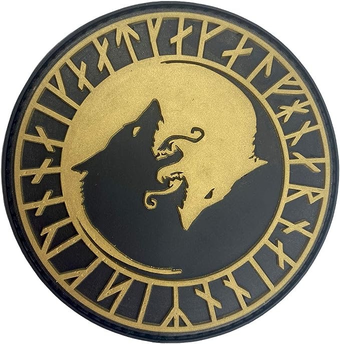 Viking Wolf Geri and Freki Norse Rune PVC Airsoft Paintball Cosplay Morale Patch