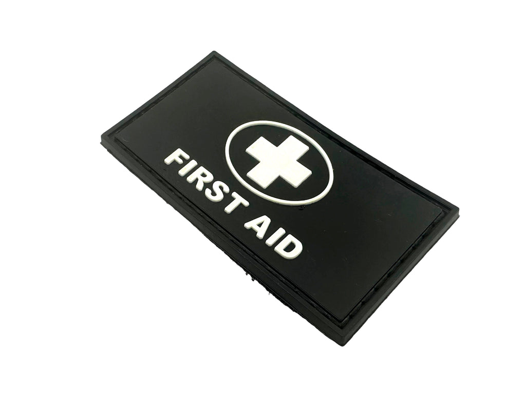First Aid Medic Black Glow in the Dark Tactical PVC Airsoft Paintball Cosplay Patch
