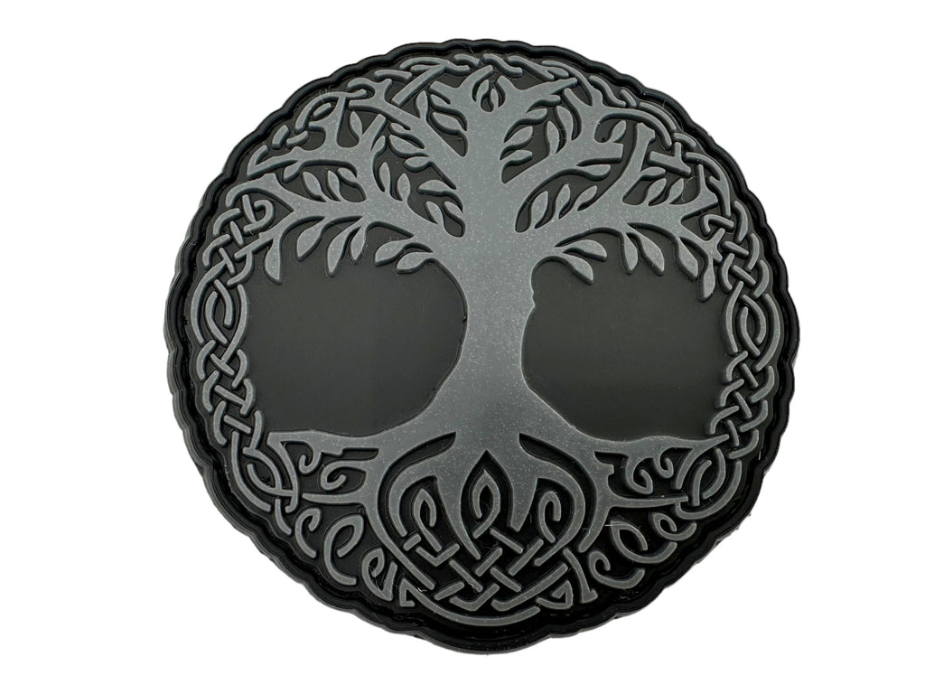 Tree of Life Viking Grey Norse Cosplay PVC Airsoft Paintball Morale Patch