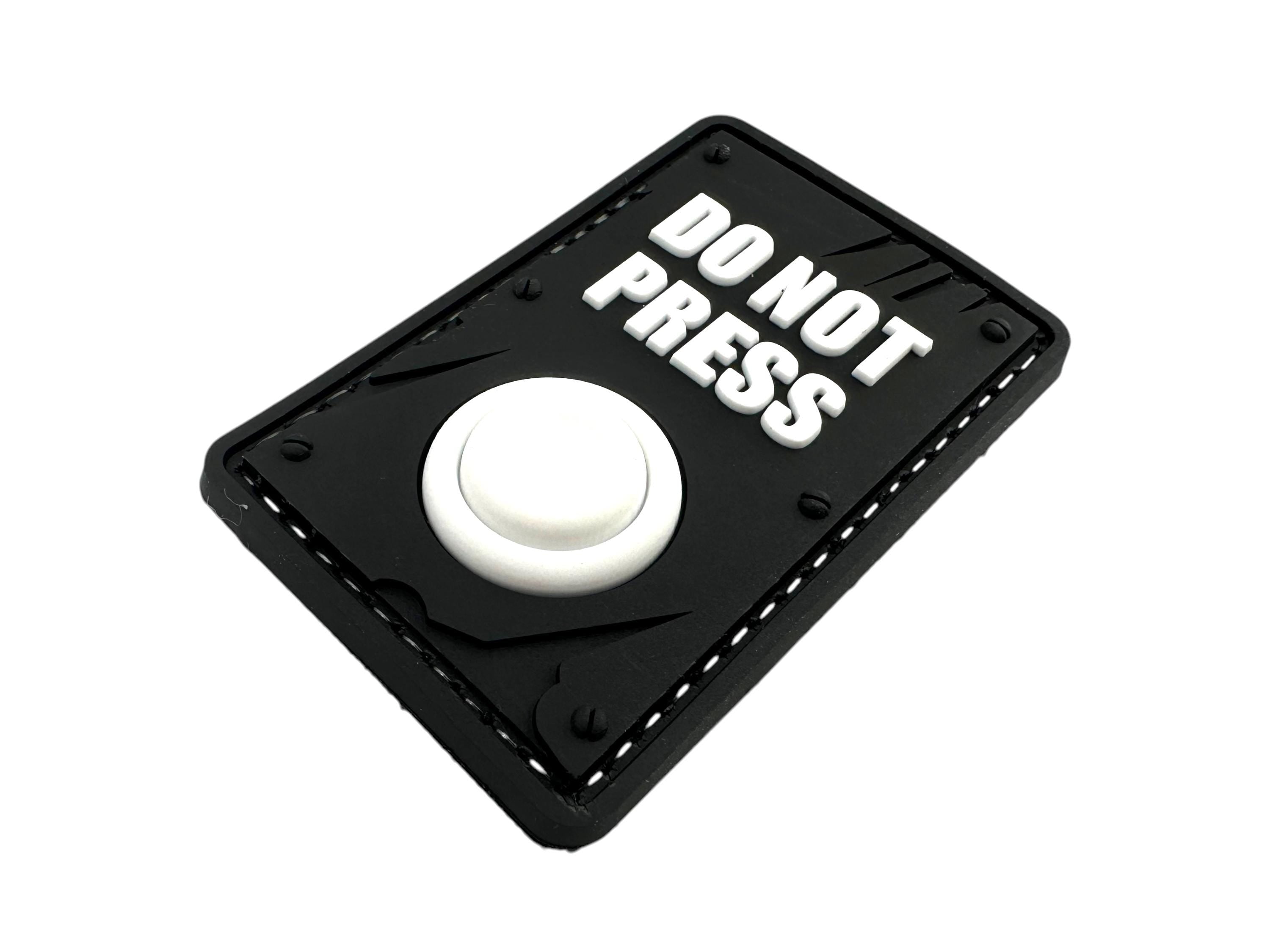 Do Not Press Button Airsoft Paintball PVC Morale Team Patch