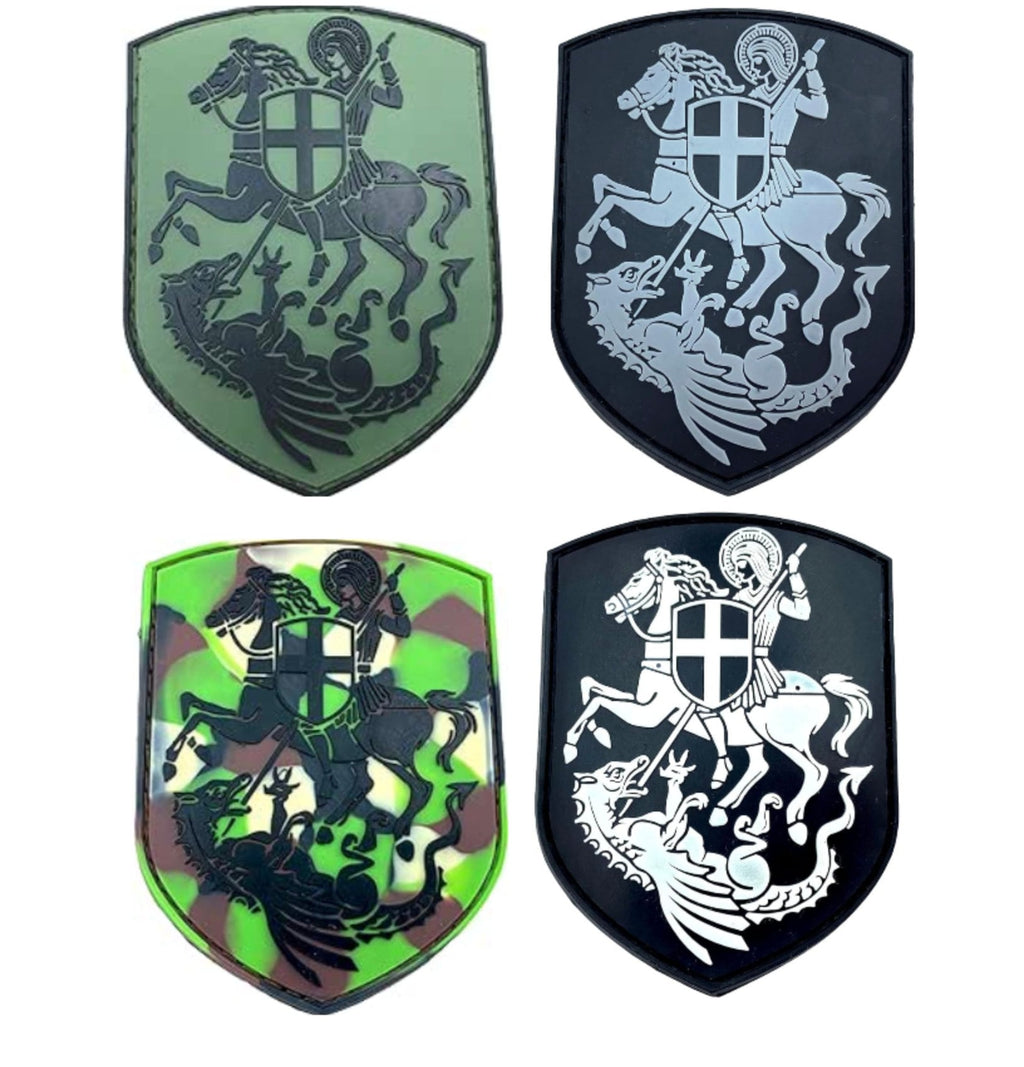 Knights Templar St George & Dragon Crusader PVC Airsoft Paintball Team Patch