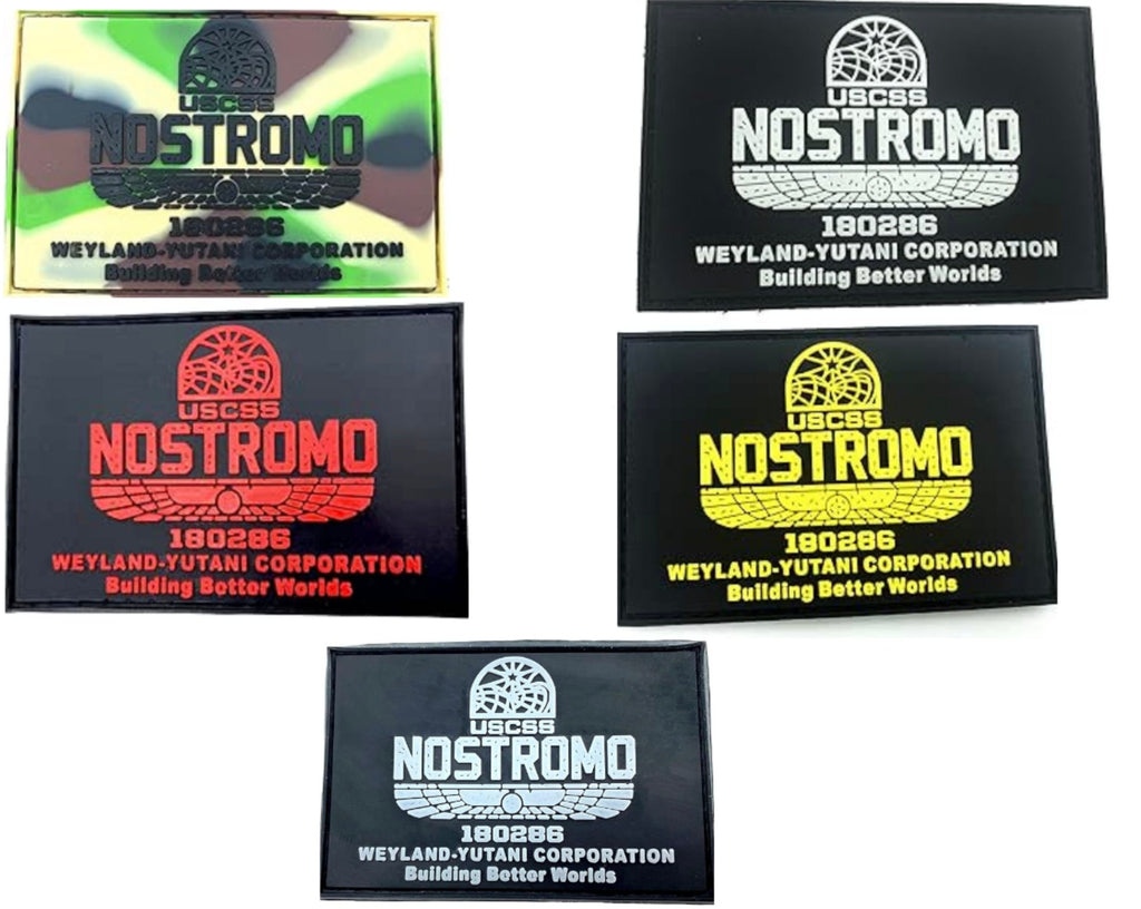 USCSS Nostromo Alien Weyland Yutani Building Better Worlds Airsoft Paintball PVC Morale Sci Fi Patch