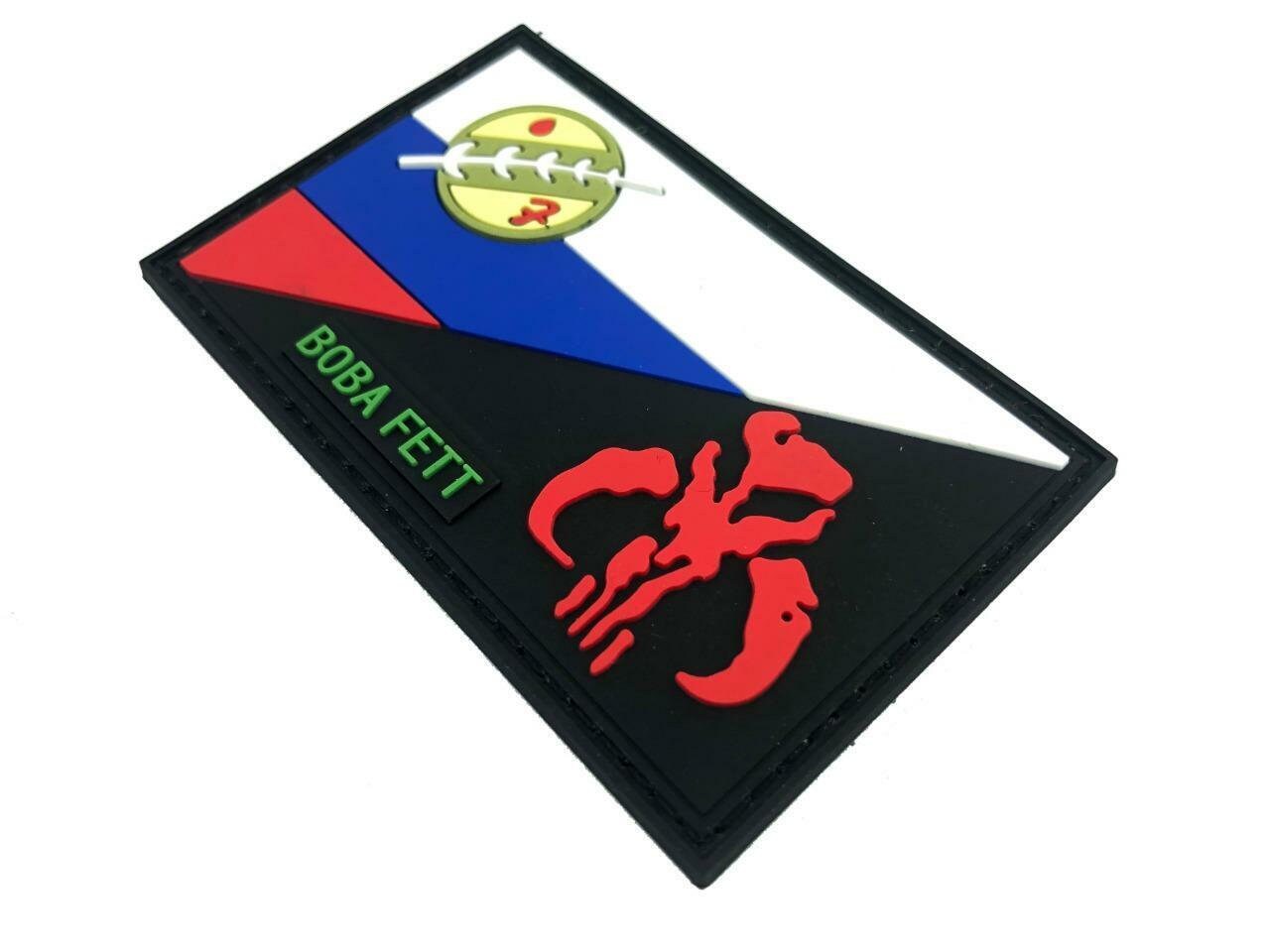 Russia Россия Flag Bounty Hunter Boba Fett Bantha Skull Cosplay Airsoft PVC Fan Morale Patch