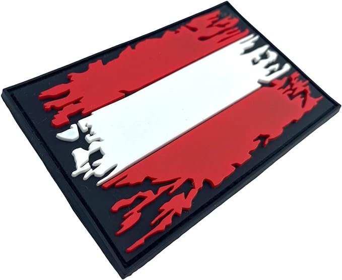Distressed Austria Austrian Österreich Flag Airsoft PVC Morale Cosplay Team Patch