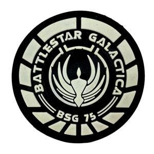 Battlestar BSG 75 Officer Sci Fi PVC Airsoft Paintball Cosplay Morale Fan Patch