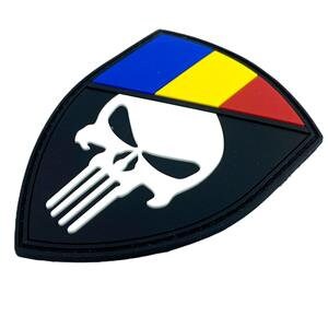 Romania Romanian Roma Skull Glow in the Dark Flag Airsoft PVC Morale Cosplay Team Patch
