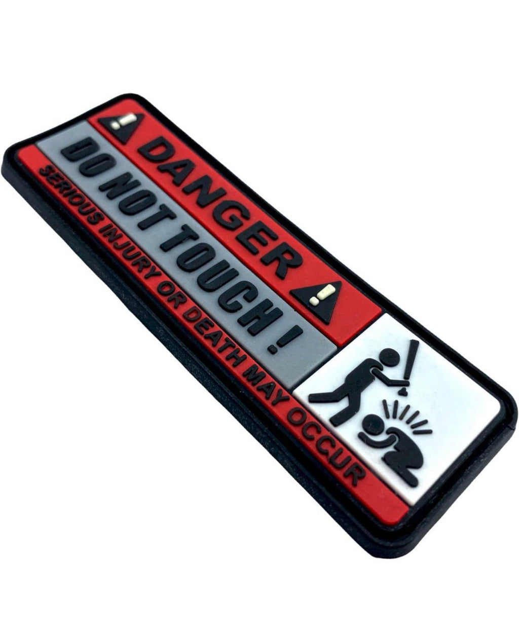 Danger Do Not Touch Airsoft Paintball PVC Morale Patch