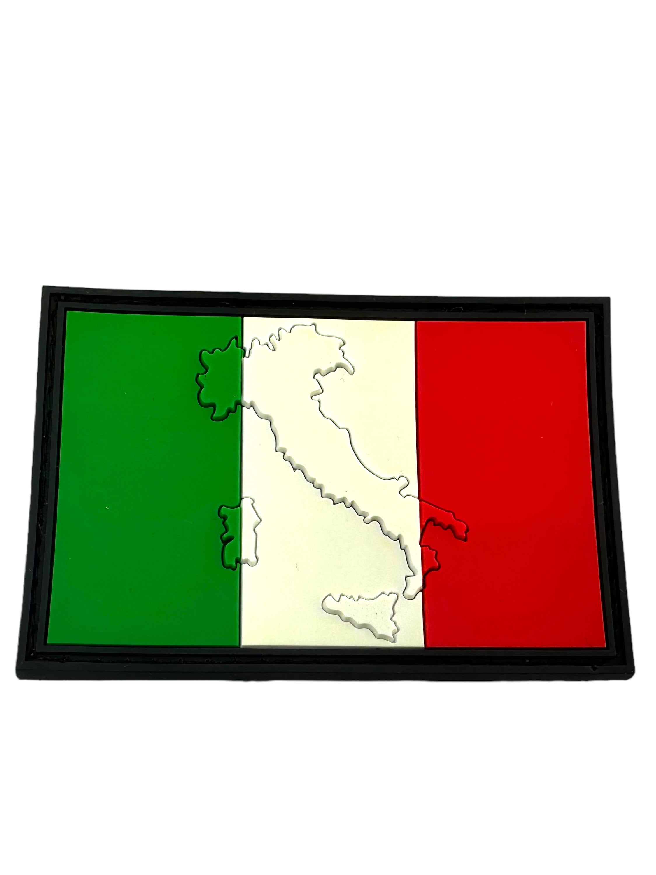 Embossed Italy Italia Italian Country Flag PVC Airsoft Paintball Team Patch