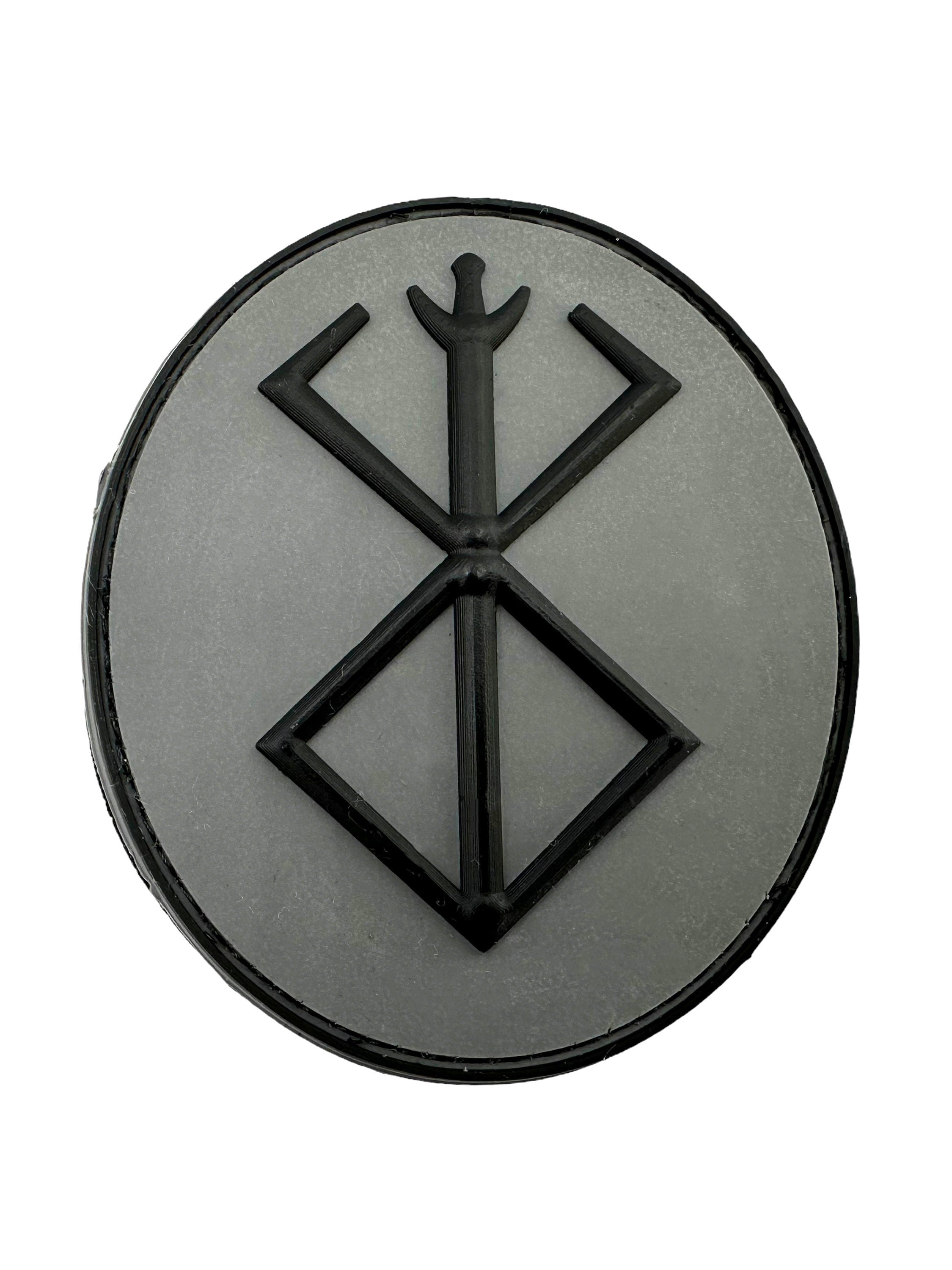 Berserk Berserker Oval Brand of Sacrifice Norse Airsoft Paintball PVC Morale Patch