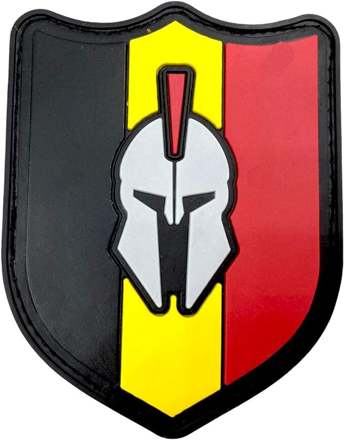 Belgium Belgian Belgique Centurion Tricolour Flag Airsoft PVC Morale Cosplay Team Patch