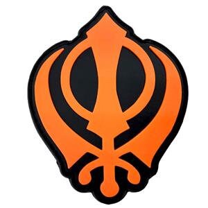 Sikh Sikhism Khanda Symbol Airsoft Paintball PVC Morale Cosplay Patch