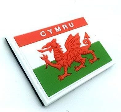 Cymru Welsh Wales Dragon Flag PVC Airsoft Paintball Team Patch
