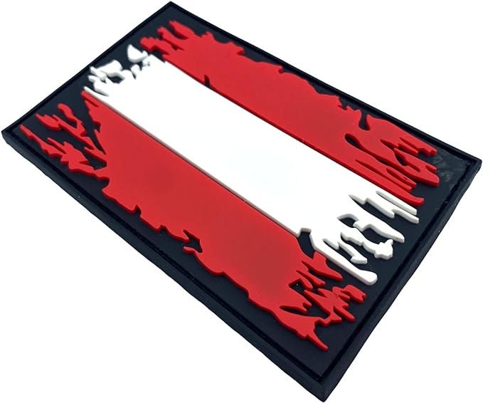 Distressed Austria Austrian Österreich Flag Airsoft PVC Morale Cosplay Team Patch