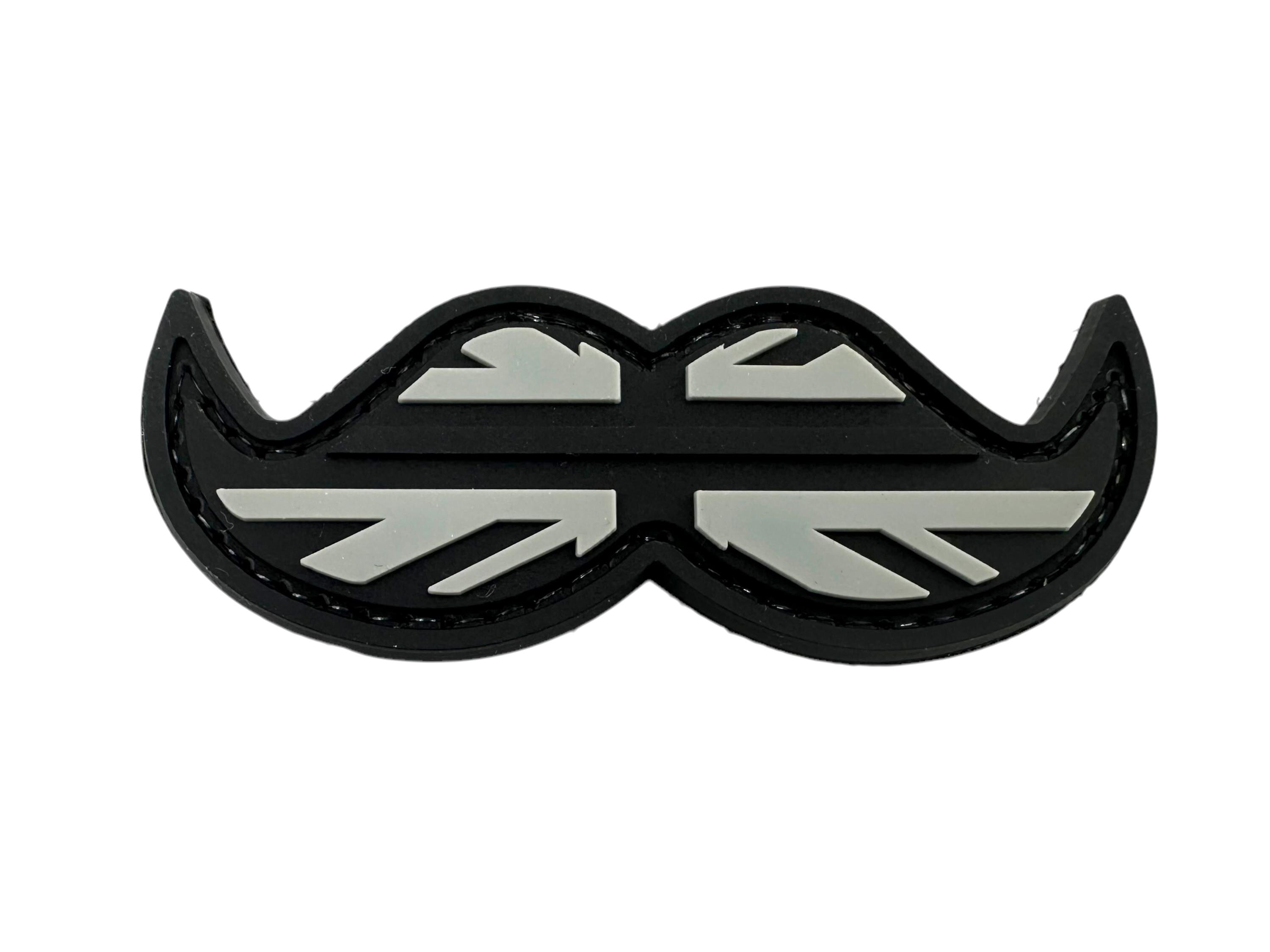 Thin Blue Red Line Union Jack Flag Moustache Tactical Airsoft PVC Cosplay Patch