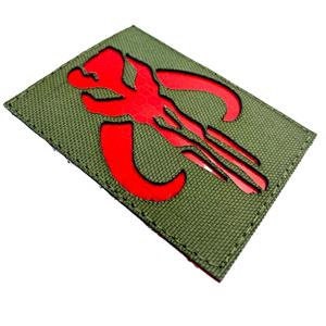 Bounty Hunter Boba Fett Bantha Skull Reflective Laser Cut Tactical Airsoft Field Patch