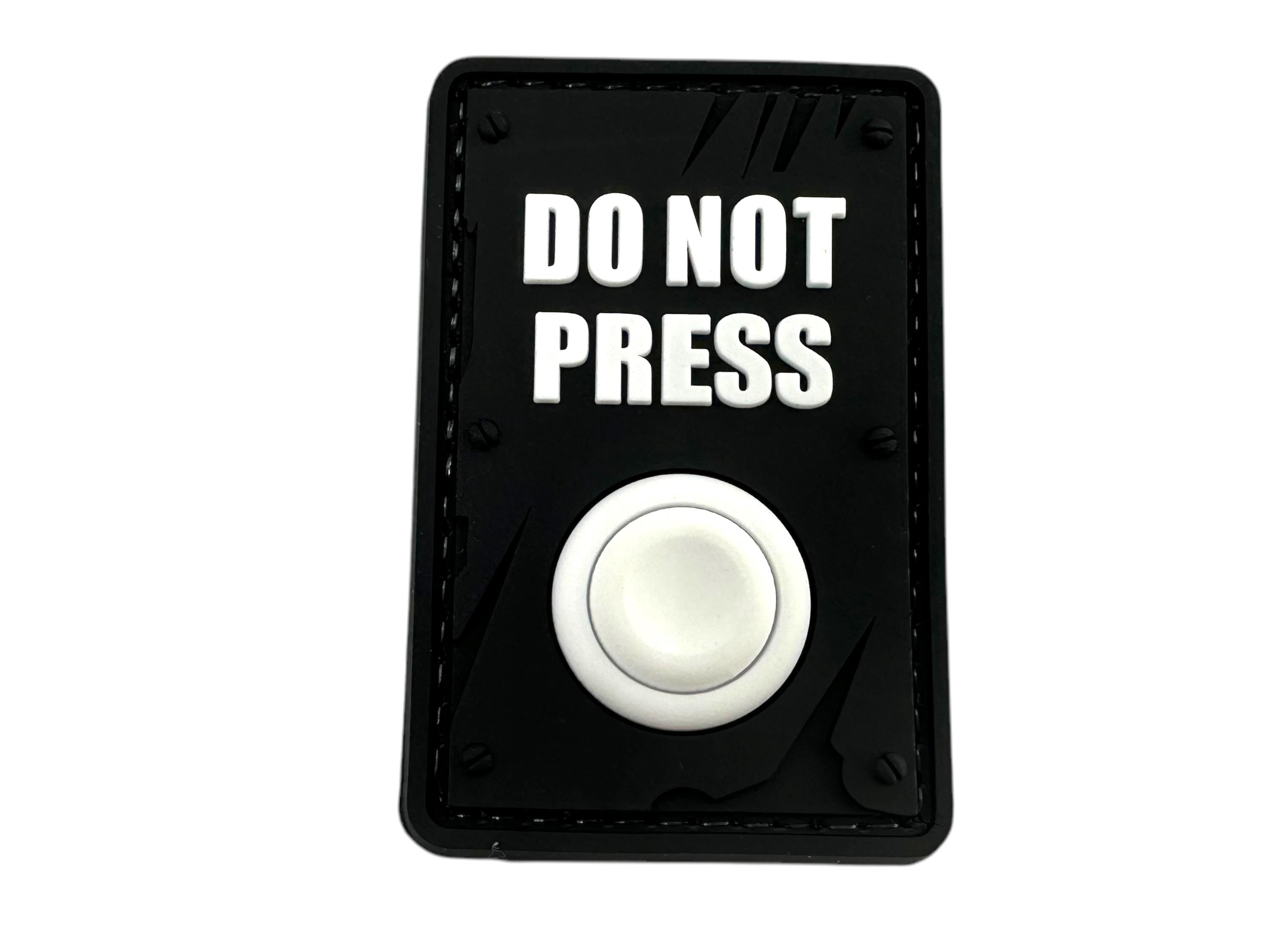 Do Not Press Button Airsoft Paintball PVC Morale Team Patch