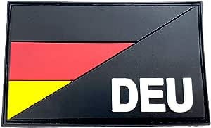 German Germany Deutschland DEU Glow in the Dark Flag Tactical PVC Airsoft Paintball Cosplay Team Patch