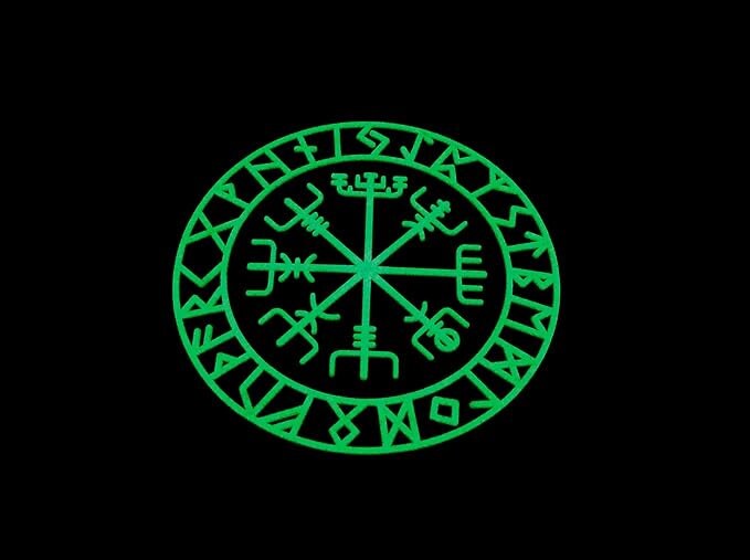 Aegishjalmr Viking Helm of Awe Terror Protection Norse Rune Airsoft Paintball PVC Morale Patch