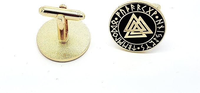 Valknut Knot Of The Slain Viking Cosplay Cufflinks in Presentation Box