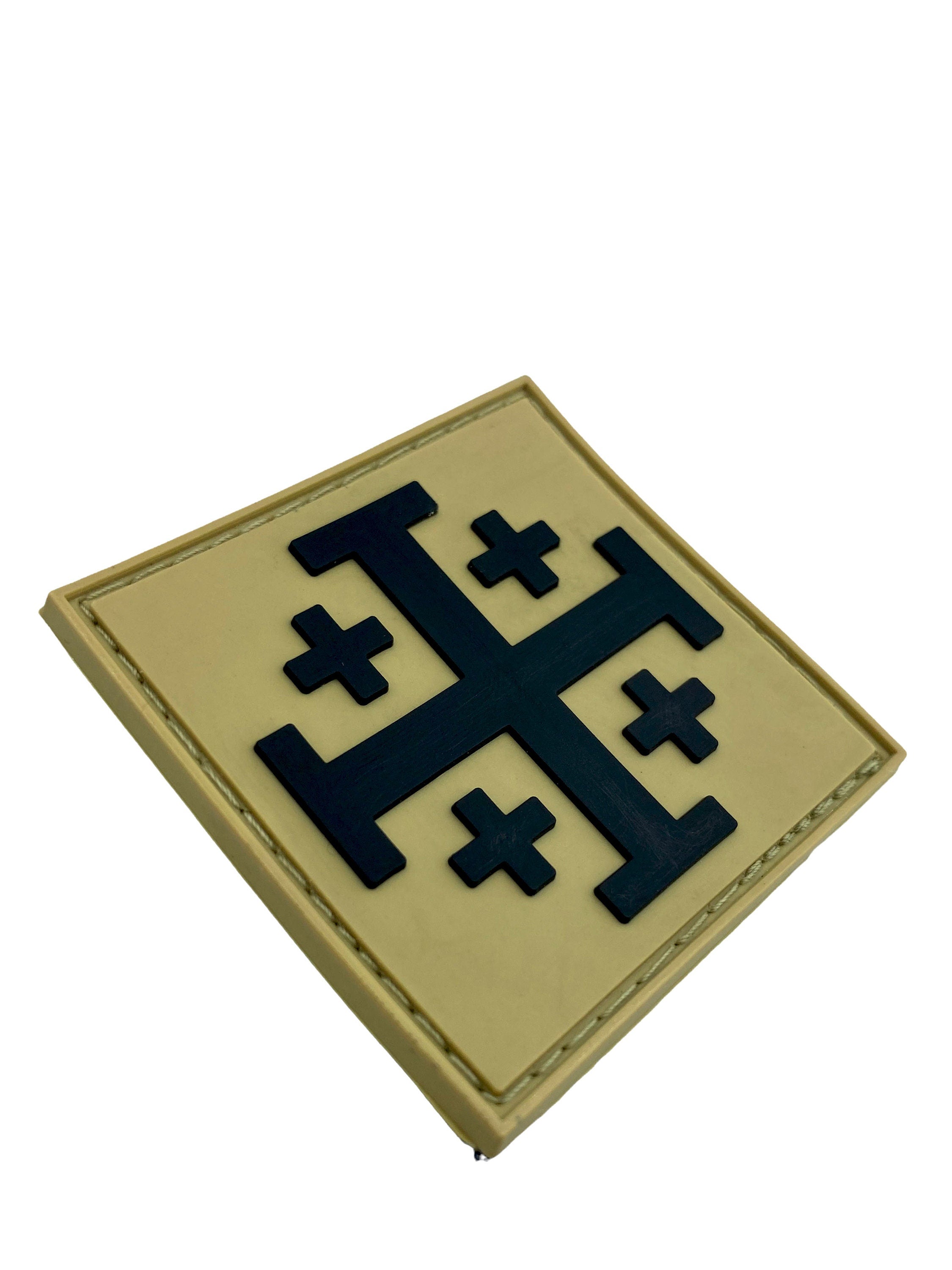 Jerusalem Cross Tactical Airsoft Paintball PVC Morale Patch