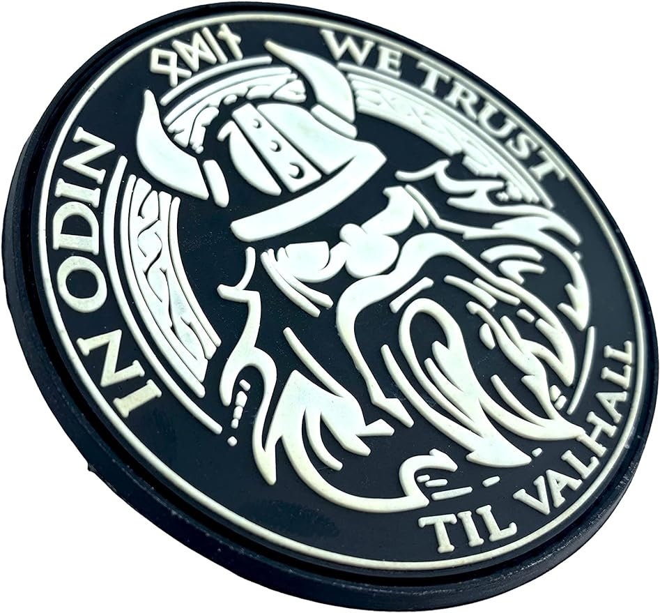 In Odin We Trust Viking Valhalla PVC Airsoft Paintball Morale Cosplay Tactical Patch