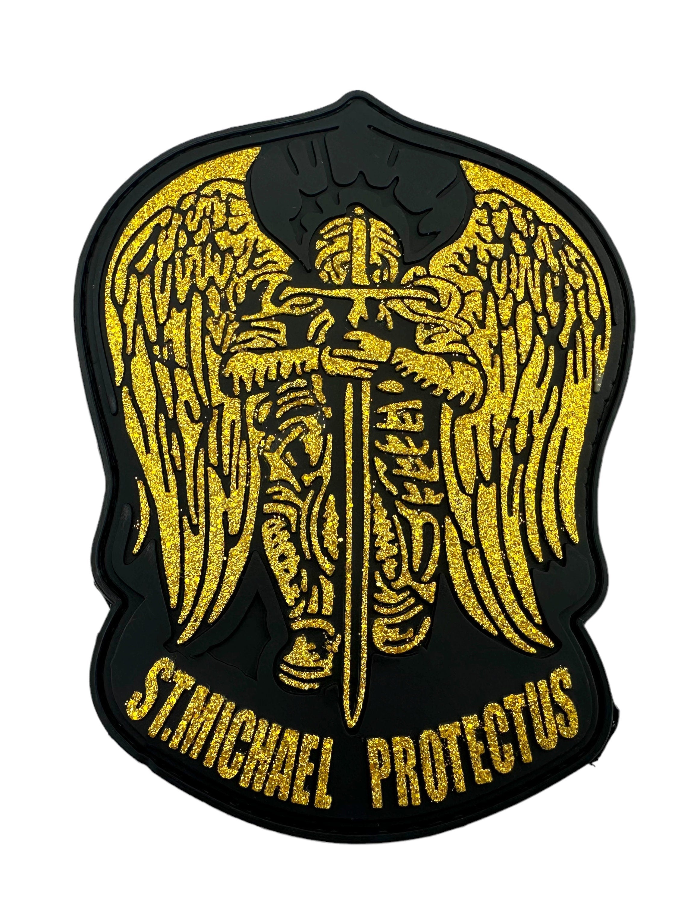 St Michael Protect Us Templar Tactical PVC Airsoft Paintball Cosplay Patch