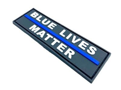 Blue Lives Matter Police Tribute Memorial Tactical Airsoft Paintball PVC Morale Cosplay Patch