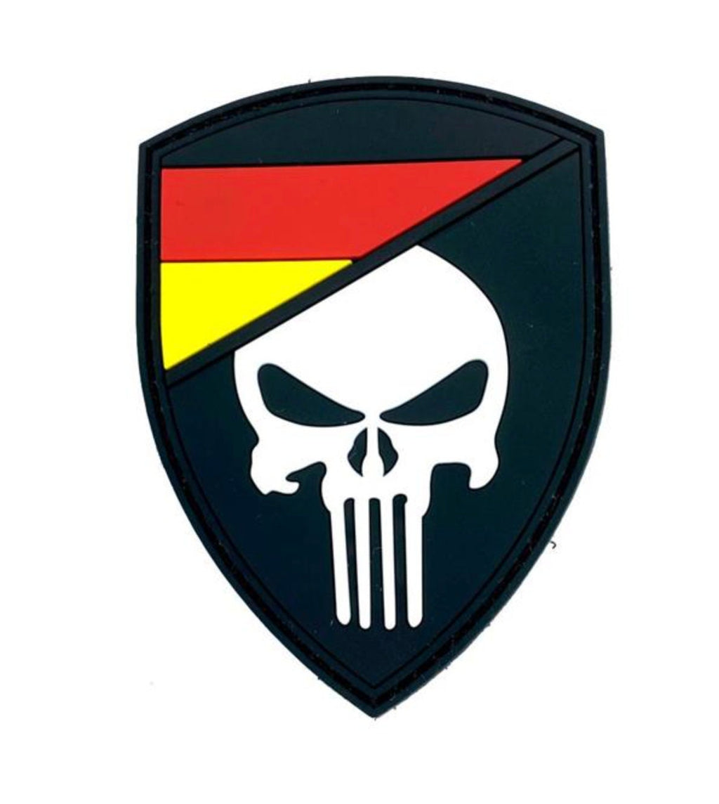 Deutschland German Germany Skull Flag Airsoft PVC Morale Cosplay Team Patch