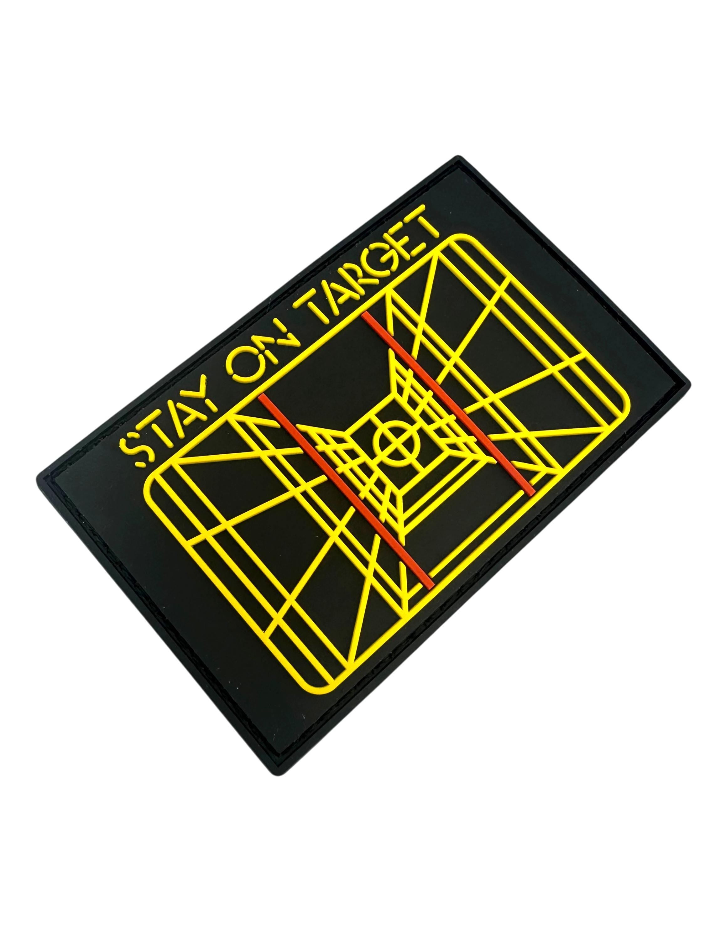 Stay on Target Airsoft Paintball PVC Morale Fan Patch