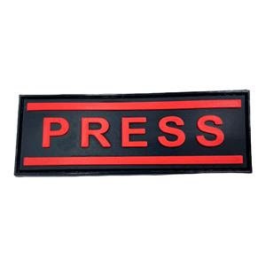 PRESS Journalist Photographer Airsoft Paintball PVC Morale Cosplay Patch