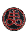 The Leviathan Cross Satan Cross Red Metal Pin Badge Brooch