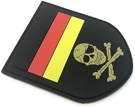 Deutschland German Germany Skull & Crossbones Pirate Flag Airsoft PVC Morale Cosplay Team Patch
