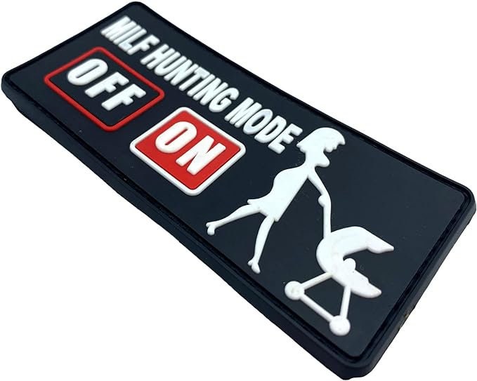 MILF Hunting Mode ON Tactical PVC Airsoft Paintball Cosplay Biker Patch