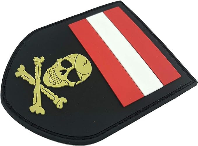 Österreich Austria Austrian Skull & Crossbones Pirate Flag Airsoft PVC Morale Cosplay Team Patch