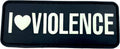 I Love Violence Glow in The Dark Tactical Airsoft Paintball PVC Morale Biker Patch