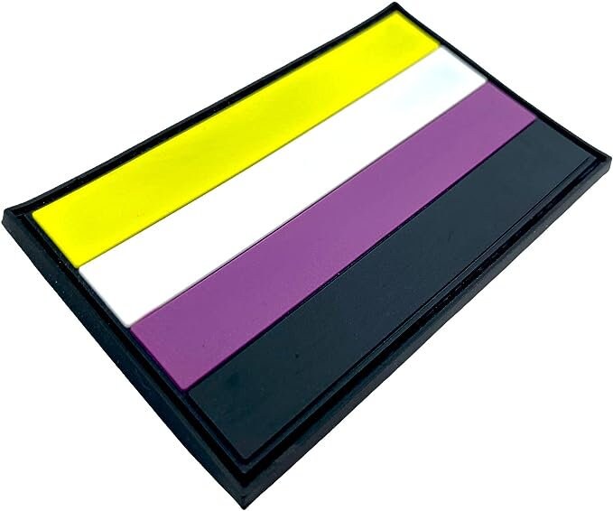 Nonbinary Non Binary Gay Pride LGBTQ Flag PVC Airsoft Paintball Patch