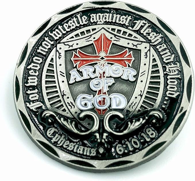 10 Pack Collection Put on the Full Armor of God Masonic Mason Cosplay Metal Pin Badge Brooch in Gift Box