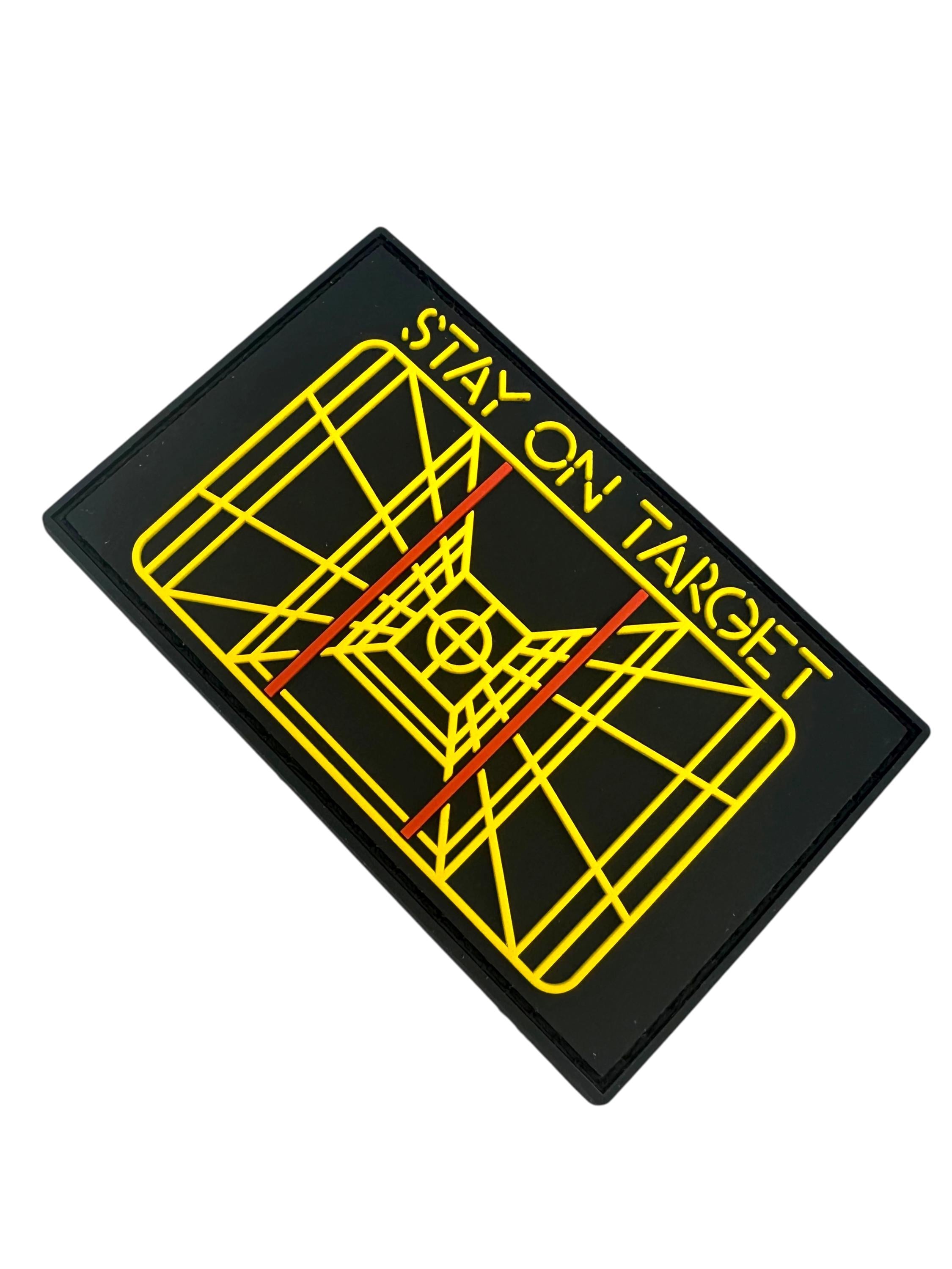 Stay on Target Airsoft Paintball PVC Morale Fan Patch
