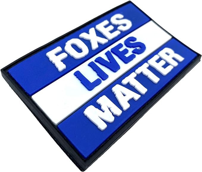 Foxes Lives Matter Leicester City FC Football Fan PVC Airsoft Paintball Morale Fan Patch