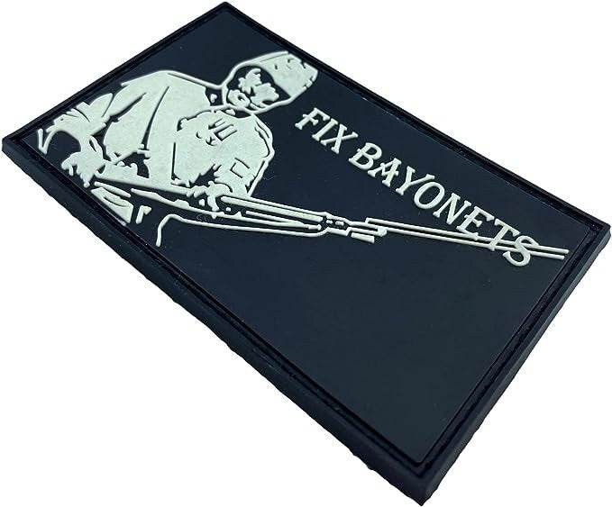 Fix Bayonets Airsoft Paintball PVC Morale Team Patch