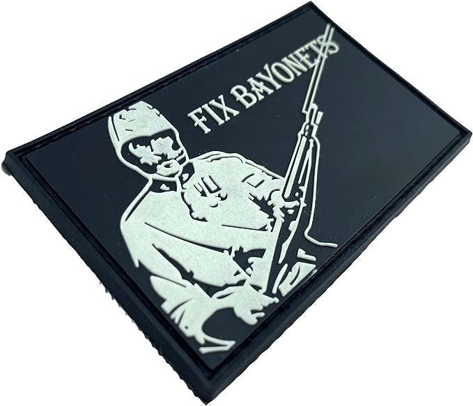 Fix Bayonets Airsoft Paintball PVC Morale Team Patch