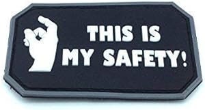 This is My Safety Paintball Airsoft Paintball PVC Morale Fan Patch