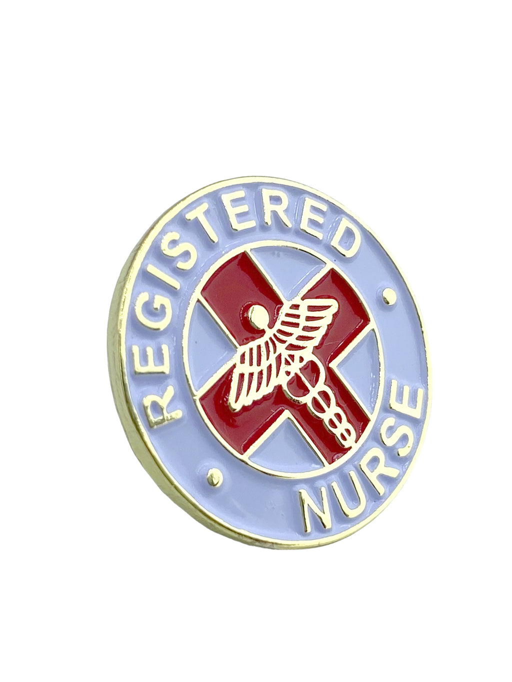 Registered Nurse Paramedic Medic Red Round Lapel Pin Badge Brooch