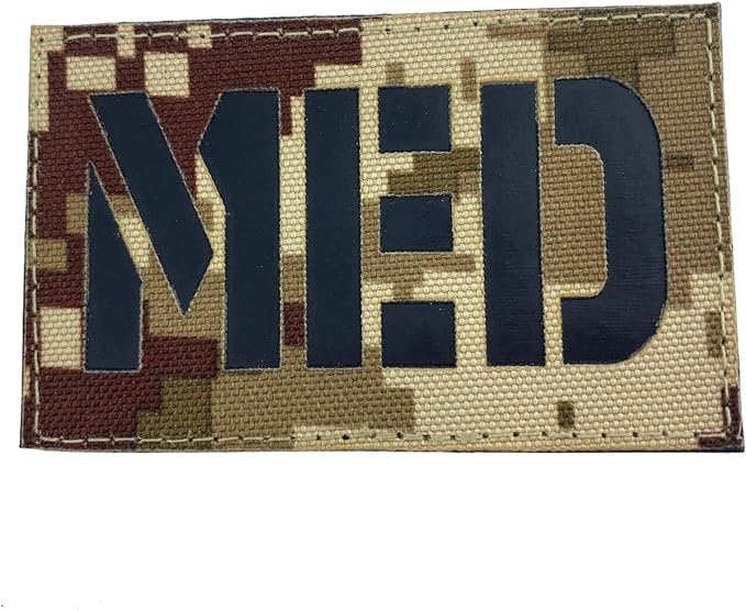 MED Medic Camouflage Tactical Laser Cut Airsoft Paintball Field Patch