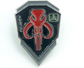 Bounty Hunter Boba Fett Bantha Red Skull Cosplay Metal Pin Badge Brooch