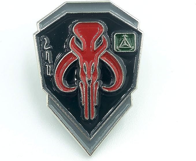 Bounty Hunter Boba Fett Bantha Red Skull Cosplay Metal Pin Badge Brooch