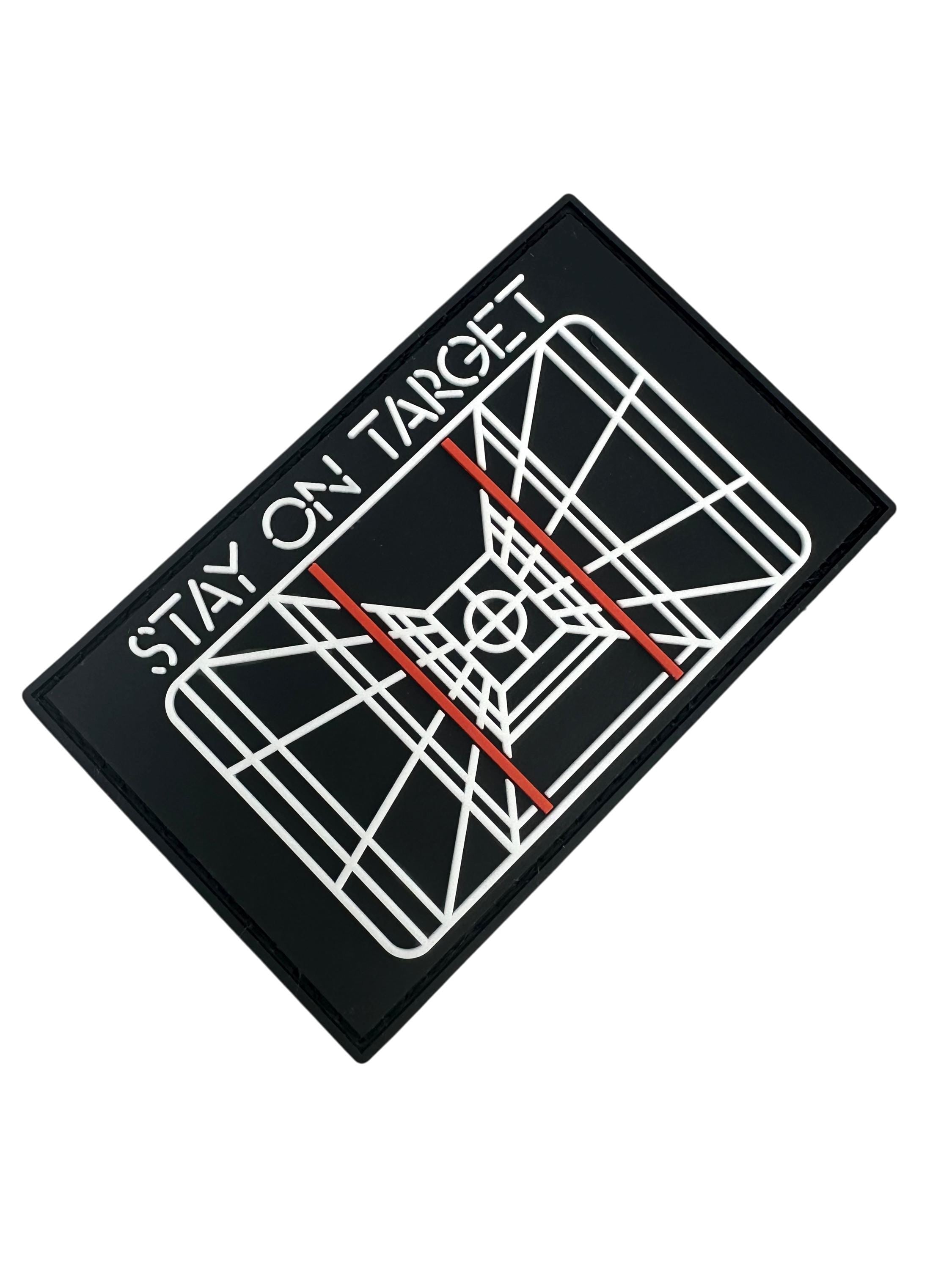 Stay on Target Airsoft Paintball PVC Morale Fan Patch