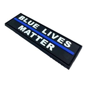 Blue Lives Matter Police Tribute Memorial Tactical Airsoft Paintball PVC Morale Cosplay Patch