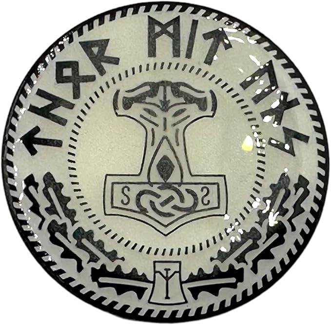 Thor's Hammer Mjolnir Viking Rune Metal Pin Badge Brooch